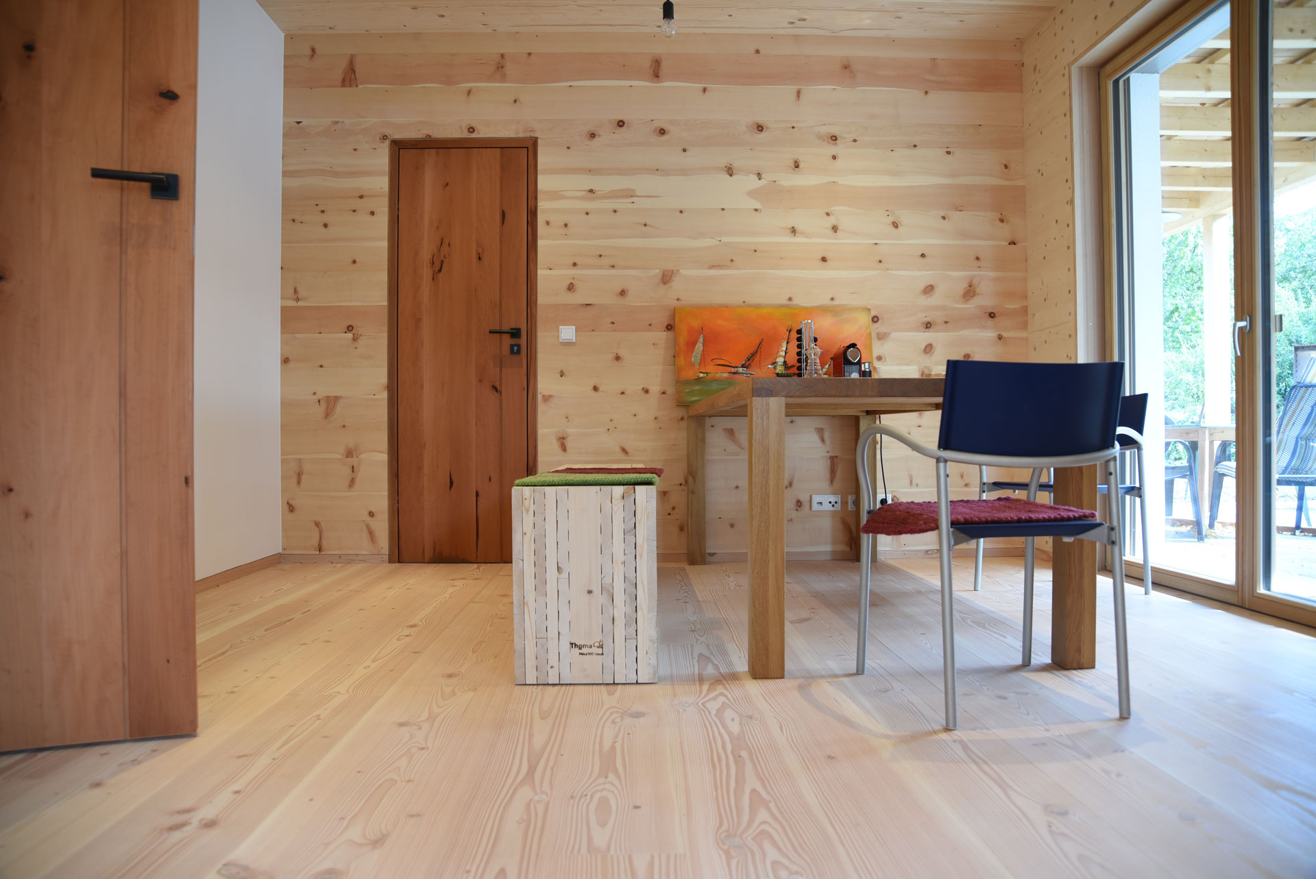Arbeitsraum im Holz100 Haus